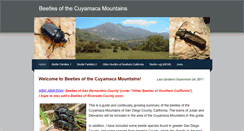 Desktop Screenshot of beetlesofcuyamacamountains.net